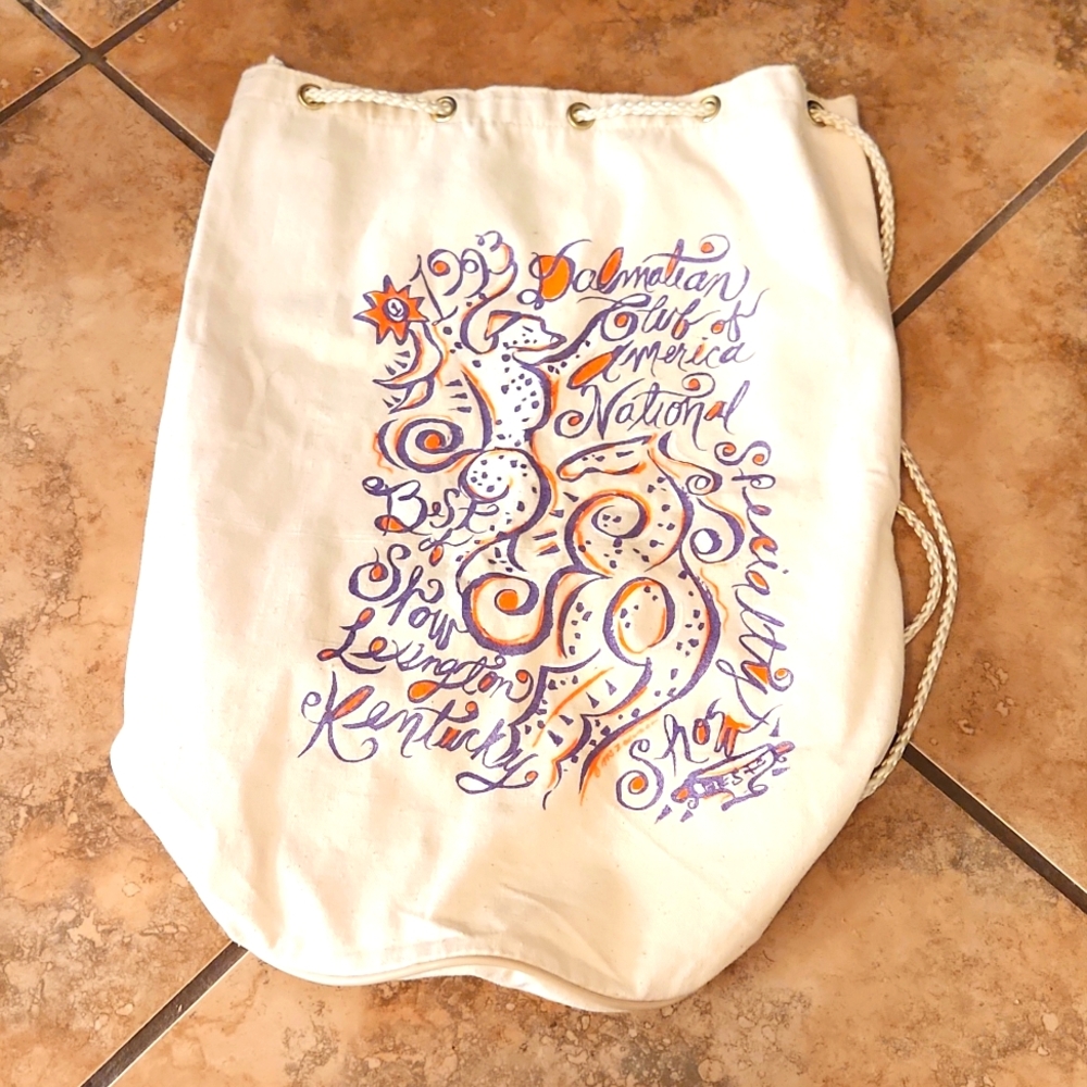 Zedwear 1993 Best in Show Dalmatian Drawstring Canvas Bag